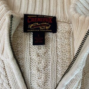 Daniel Cremieux Cream V-Neck Sweater L